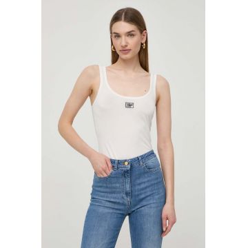 Elisabetta Franchi top femei, culoarea alb, TK20B42E2