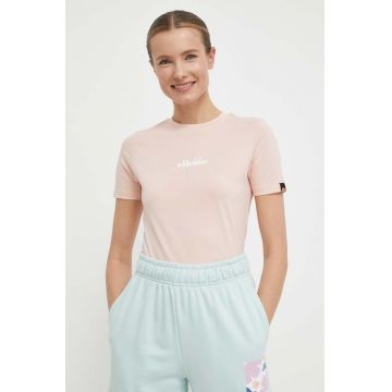 Ellesse tricou din bumbac Beckana Tee femei, culoarea roz, SGP16458