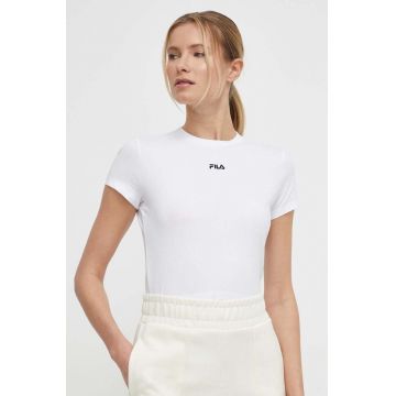 Fila top Latina femei, culoarea alb, FAW0744