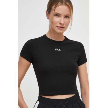 Fila top Latina femei, culoarea negru, FAW0744