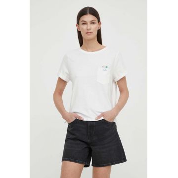 Levi's tricou din bumbac femei, culoarea alb