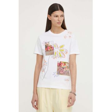 PS Paul Smith tricou din bumbac femei, culoarea alb