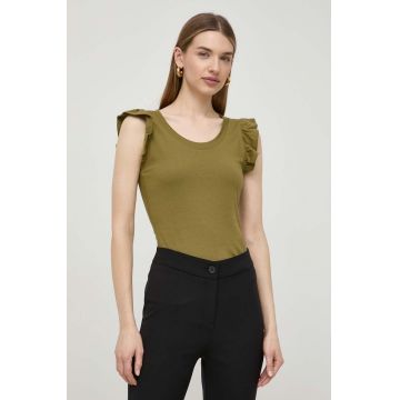 Silvian Heach tricou femei, culoarea verde