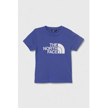 The North Face tricou copii EASY TEE culoarea violet, cu imprimeu