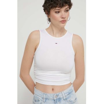 Tommy Jeans top culoarea bej DW0DW17893