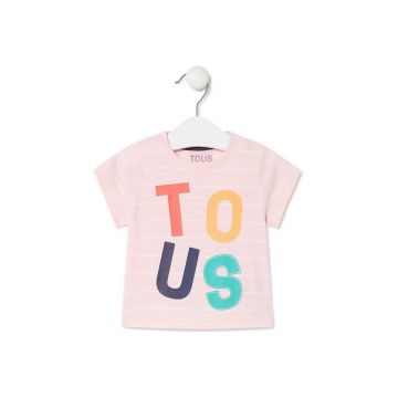 Tous tricou de bumbac pentru copii culoarea roz