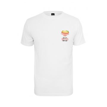 Tricou de bumbac cu decolteu la baza gatului