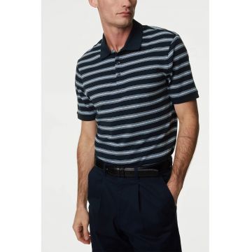 Tricou polo cu model in dungi