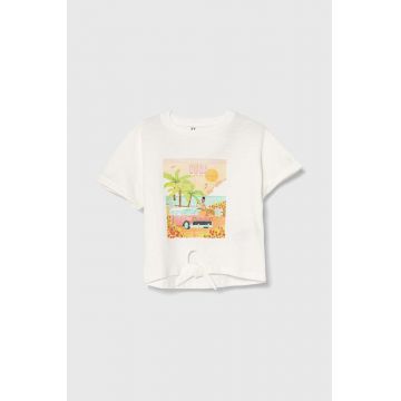 zippy tricou de bumbac pentru copii culoarea alb