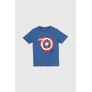 zippy tricou de bumbac pentru copii x Marvel cu imprimeu