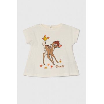 zippy tricou din bumbac pentru bebelusi x Disney culoarea bej