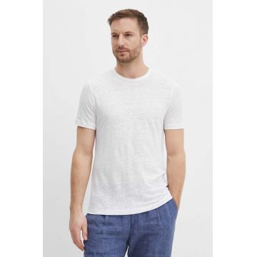 BOSS tricou de in culoarea alb, uni 50511612