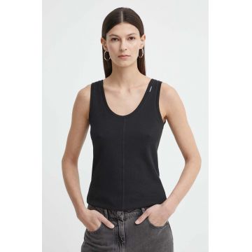 G-Star Raw top din bumbac culoarea negru