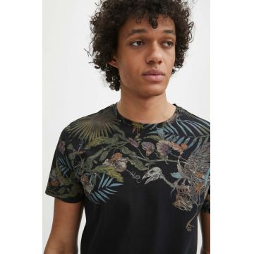 Medicine tricou din bumbac barbati, culoarea negru, cu imprimeu