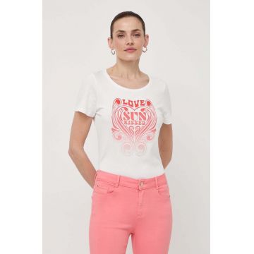 Morgan tricou femei, culoarea alb