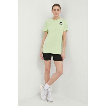 The North Face tricou din bumbac femei, culoarea verde, NF0A87NEO0F1