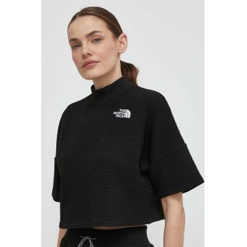 The North Face tricou femei, culoarea negru, cu turtleneck, NF0A853XJK31