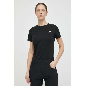 The North Face tricou femei, culoarea negru, NF0A87NHJK31