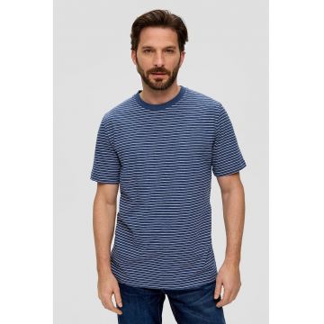 Tricou din bumbac cu model in dungi