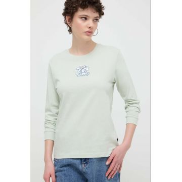 Vans longsleeve din bumbac culoarea verde