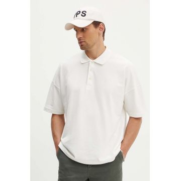 A.P.C. polo de bumbac Polo Antoine culoarea bej, uni, COGWZ.H26212.AAB