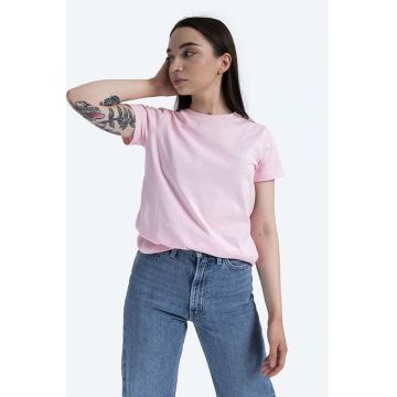 A.P.C. tricou din bumbac Denise femei, culoarea roz