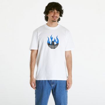 Tricou adidas Flames Logo Tee White