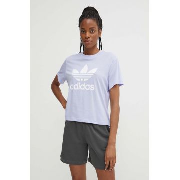 adidas Originals tricou femei, culoarea violet, IN8439