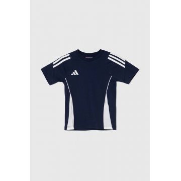 adidas Performance tricou de bumbac pentru copii TIRO24 SWTEEY culoarea albastru marin, modelator