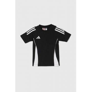 adidas Performance tricou de bumbac pentru copii TIRO24 SWTEEY culoarea negru, modelator