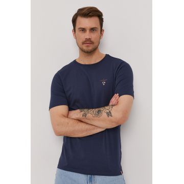 Aeronautica Militare Tricou bărbați, culoarea albastru marin, material neted