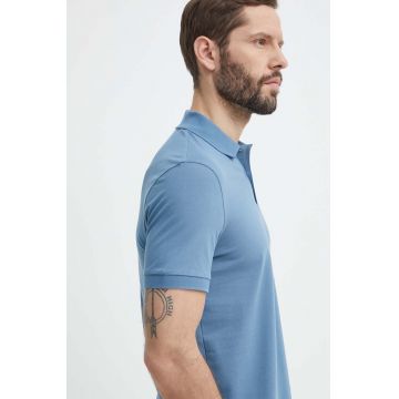 BOSS polo de bumbac culoarea bej, uni 50468301