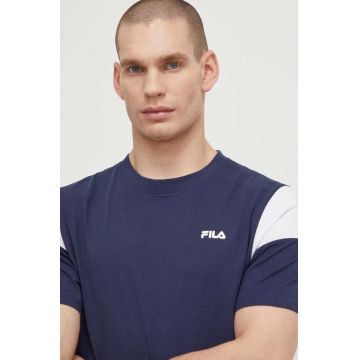 Fila tricou din bumbac Tsingoni barbati, culoarea albastru marin, modelator, FAM0629