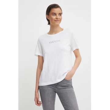 Geox tricou W4510G-T3093 W T-SHIRT femei, culoarea alb