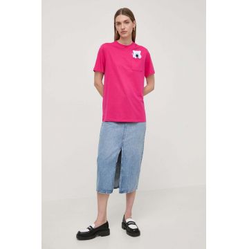 Karl Lagerfeld tricou din bumbac x Darcel Disappoints femei, culoarea roz