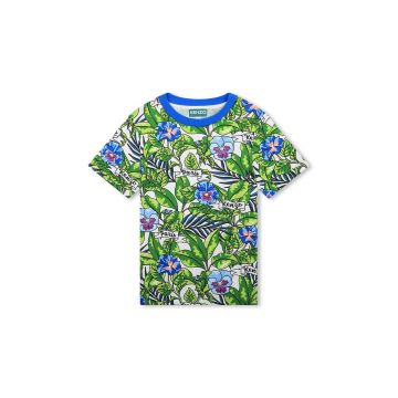 Kenzo Kids tricou de bumbac pentru copii culoarea turcoaz, modelator