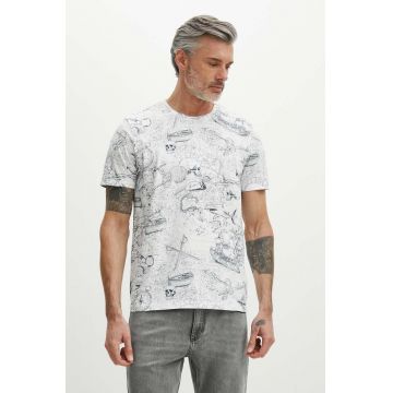 Medicine tricou din bumbac barbati, culoarea alb, modelator