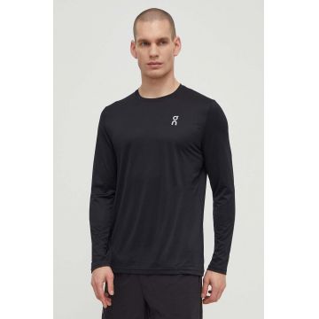 On-running longsleeve pentru alergare Core culoarea negru, neted