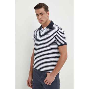 Pepe Jeans polo de bumbac culoarea alb, modelator