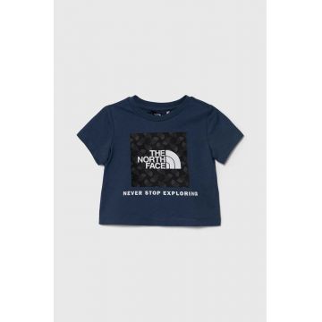 The North Face tricou de bumbac pentru copii LIFESTYLE GRAPHIC TEE culoarea albastru marin, cu imprimeu