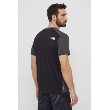 The North Face tricou sport culoarea gri, modelator, NF0A825OMN81