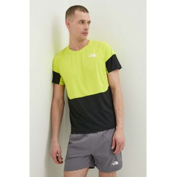 The North Face tricou sport culoarea verde, modelator, NF0A825GWIT1