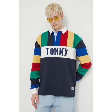 Tommy Jeans longsleeve din bumbac Archive Games cu model, DM0DM19787