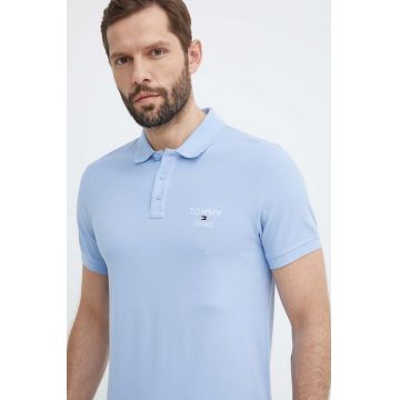 Tommy Jeans polo de bumbac cu imprimeu, DM0DM18927