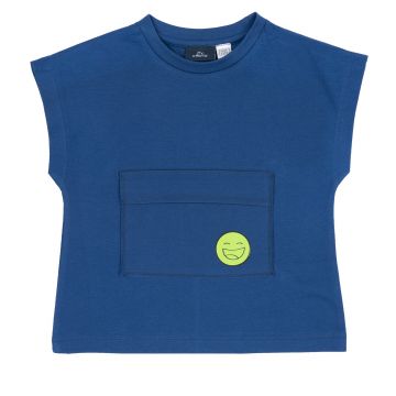 Tricou copii Chicco, bleu cu model, 05864-66CLT