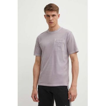 adidas Originals tricou din bumbac barbati, culoarea violet, neted, IS1762