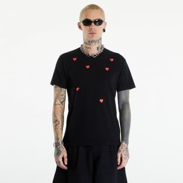 Tricou Comme des Garçons PLAY Short Sleeve Logo Print T-Shirt UNISEX Black