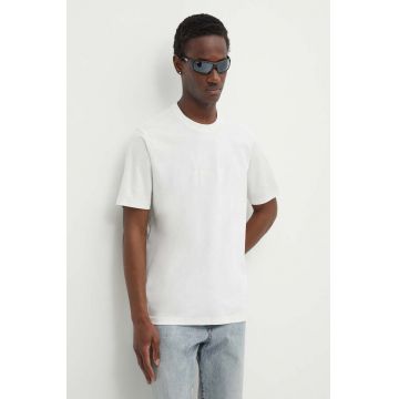 Diesel tricou din bumbac T-MUST-SLITS-N2 bărbați, culoarea alb, uni, A13238.0QANW