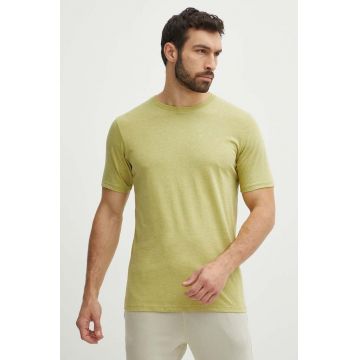 Helly Hansen tricou barbati, culoarea verde, melanj