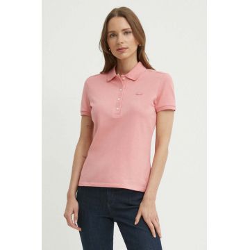 Lacoste tricou polo femei, culoarea roz